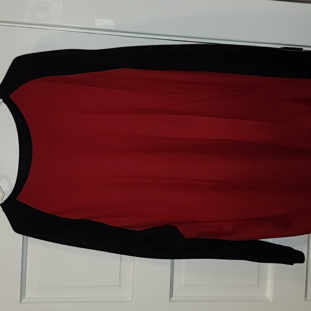 Red and Black Long Sleeve Shirt